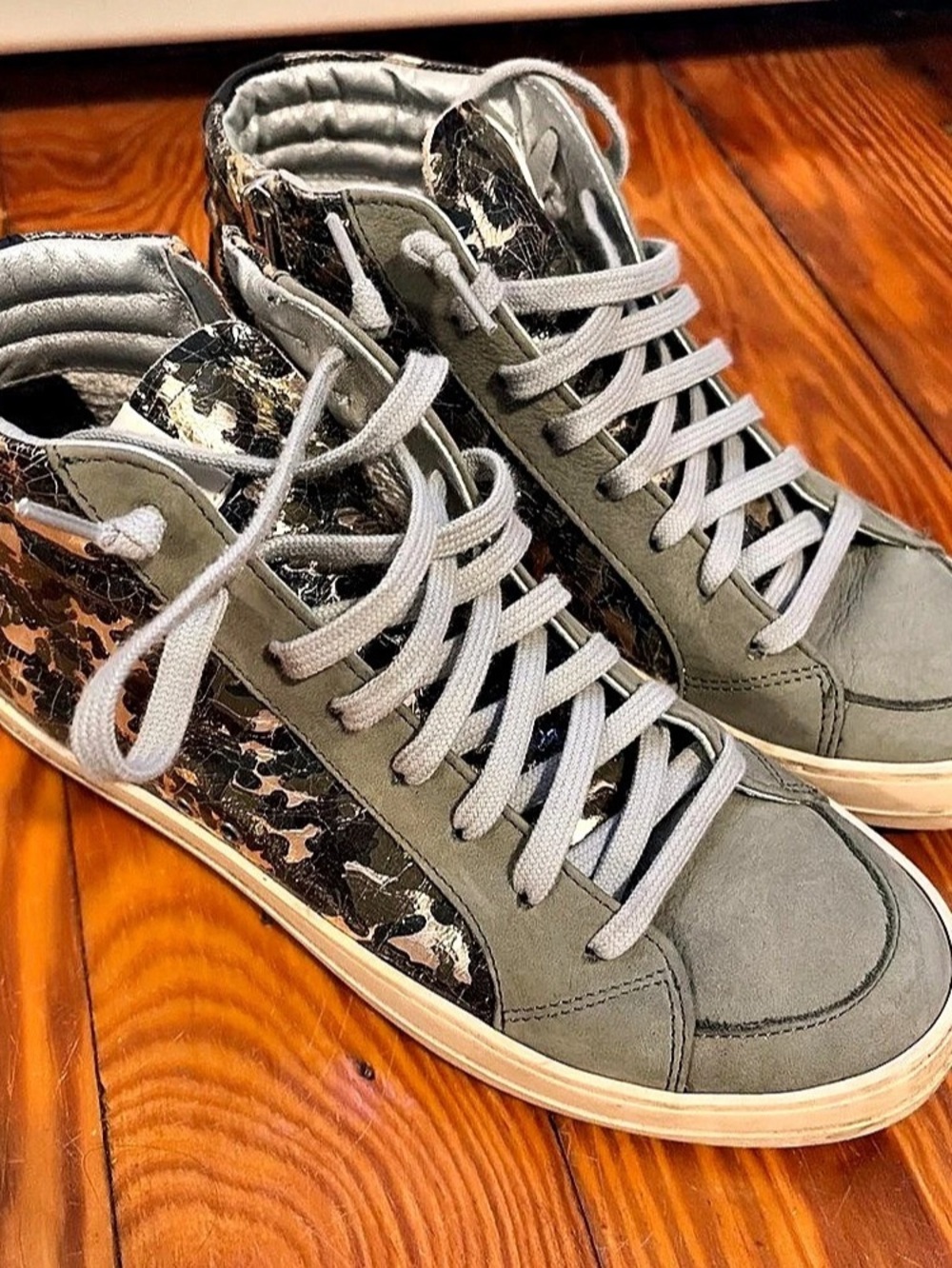 P448 Metallic High-Top Sneakers EU 39